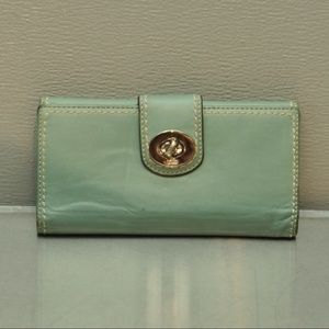 Coach blue leather wallet